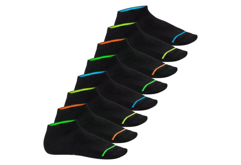 Footstar Füßlinge Damen & Herren Sneaker Socken (8 Paar) Neon Sportsocken von Footstar