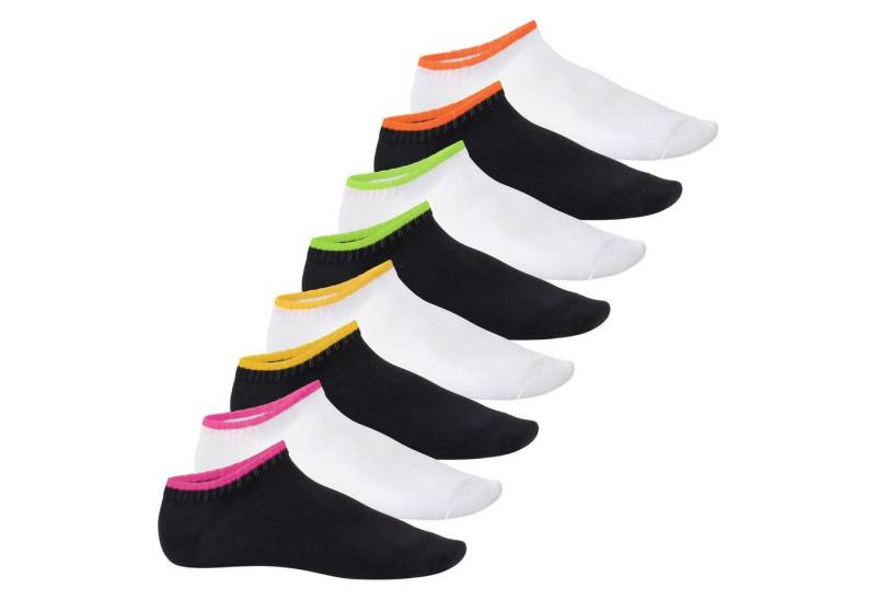 Footstar Füßlinge Damen & Herren Sneaker Socken (8 Paar) Neon Sportsocken von Footstar