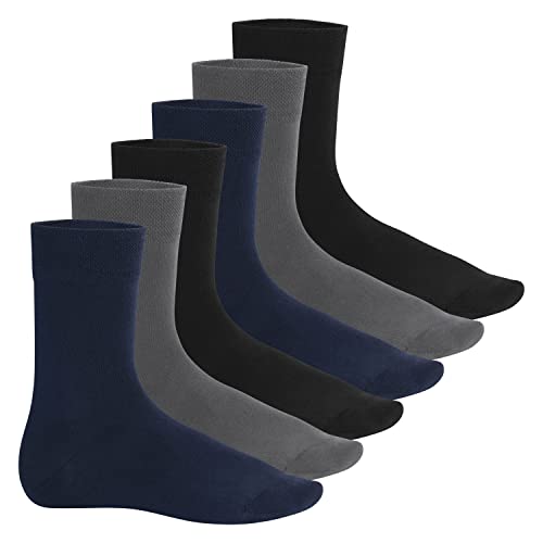 Footstar Herren Bambus Socken (6 Paar), Klassische Socken aus nachhaltiger Viskose - Mix 39-42 von Footstar