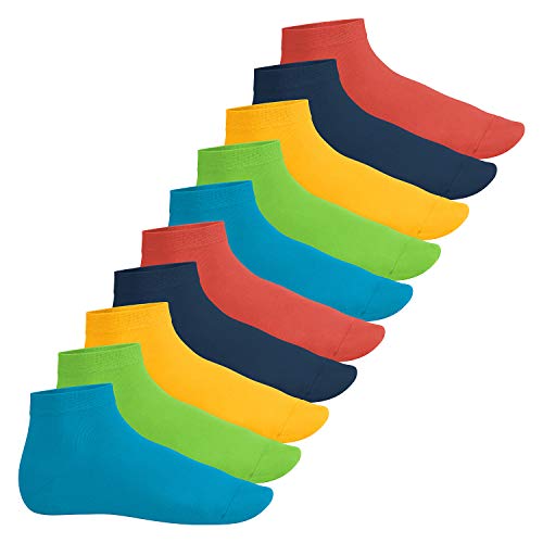 Footstar Herren & Damen Kurzschaft Socken (10 Paar) - Sneak it! - Trendfarben 43-46 von Footstar