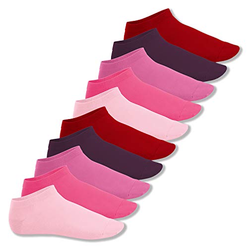 Footstar Herren & Damen Sneaker Socken (10 Paar), Kurze Sportsocken aus Baumwolle - Sneak It! - Berrytöne 35-38 von Footstar