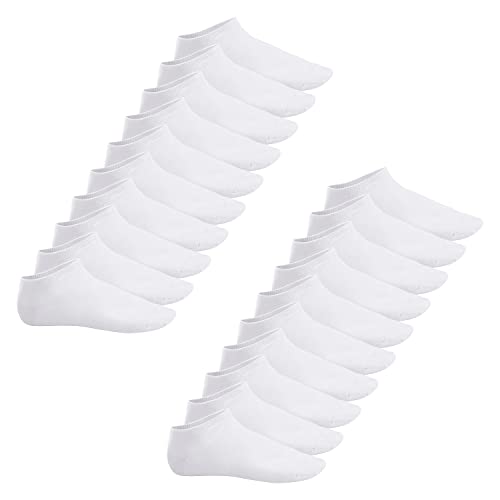 Footstar Herren & Damen Sneaker Socken (20 Paar) Kurze Sportsocken aus Baumwolle - Sneak It! - Weiß 39-42 von Footstar