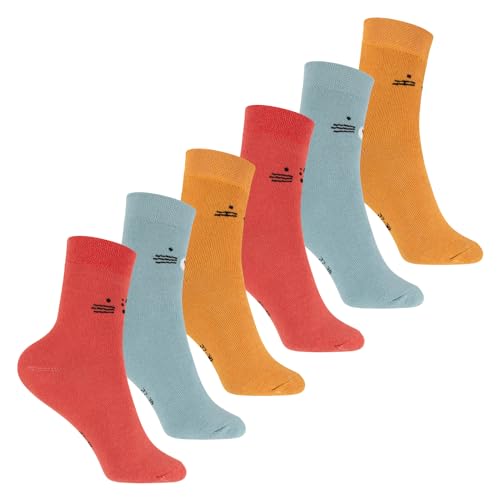 Footstar Kinder Frottee-Socken mit Motiv (6 Paar) Warme Socken mit Thermoeffekt - Katzen Motiv 23-26 von Footstar
