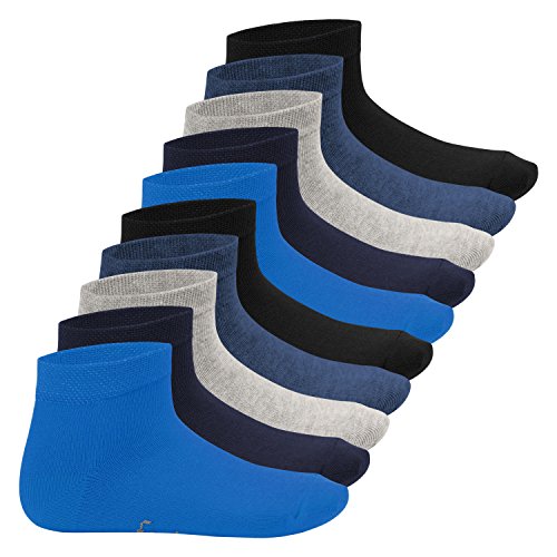 Footstar Kinder Kurzschaft Socken (10 Paar) - Sneak it! - Jeanstöne 31-34 von Footstar