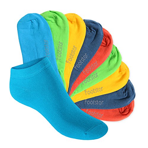Footstar Kinder Sneaker Socken (10 Paar) - Sneak it! - Trendfarben 35-38 von Footstar