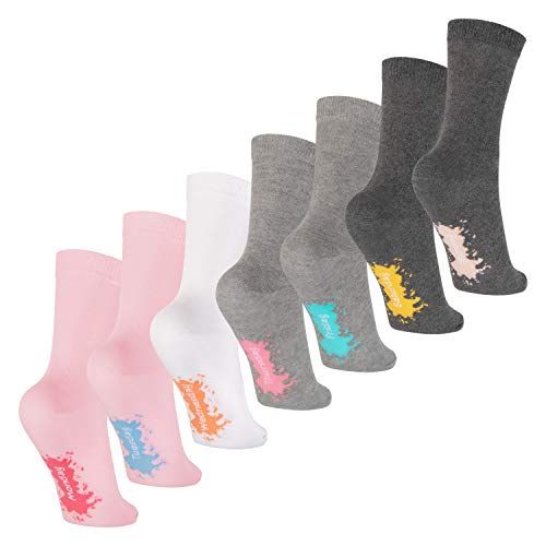 Footstar Kinder Wochentage Socken (7 Paar) Bunte Socken für Jungen und Mädchen - Pastell-Mix 35-38 von Footstar