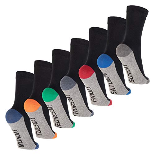 Footstar Kinder Wochentage Socken (7 Paar) Bunte Socken für Jungen und Mädchen - Sport Colors 23-26 von Footstar