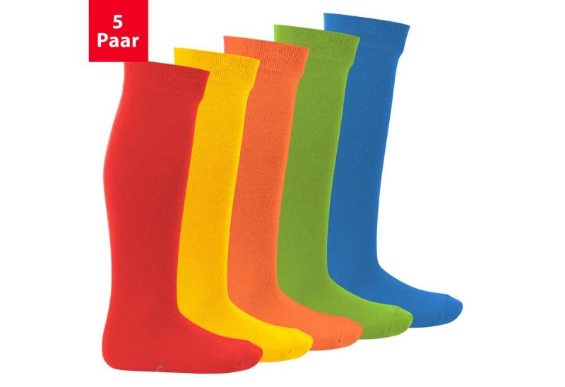 Footstar Langsocken EVERYDAY! 5 Paar Kinder Kniestrümpfe Lange Socken für Mädchen & Jungen von Footstar
