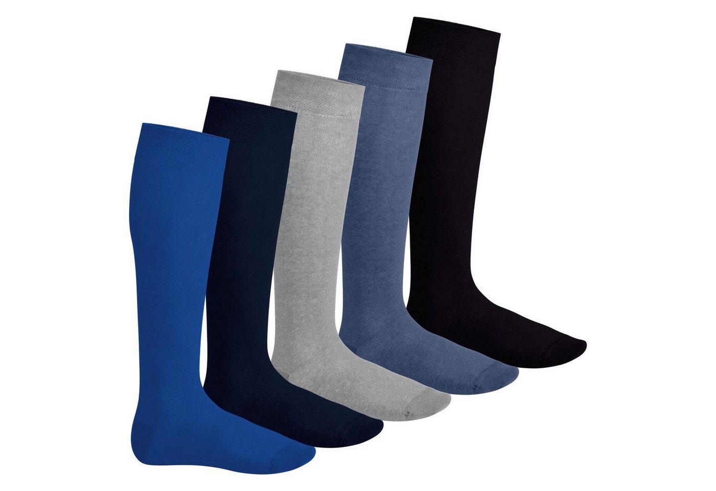 Footstar Langsocken Everyday! Damen & Herren Kniestrümpfe (5 Paar) mit Baumwolle von Footstar