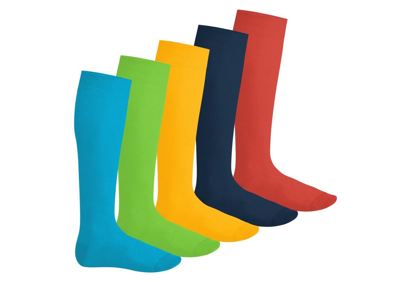 Footstar Langsocken Everyday! Damen & Herren Kniestrümpfe (5 Paar) mit Baumwolle von Footstar