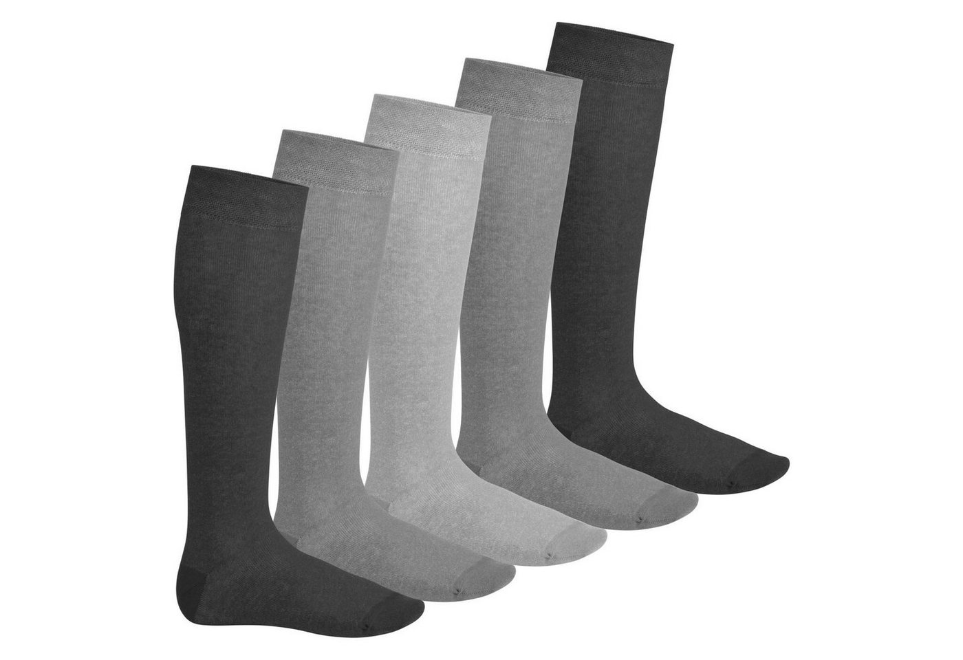 Footstar Langsocken Everyday! Damen & Herren Kniestrümpfe (5 Paar) mit Baumwolle von Footstar