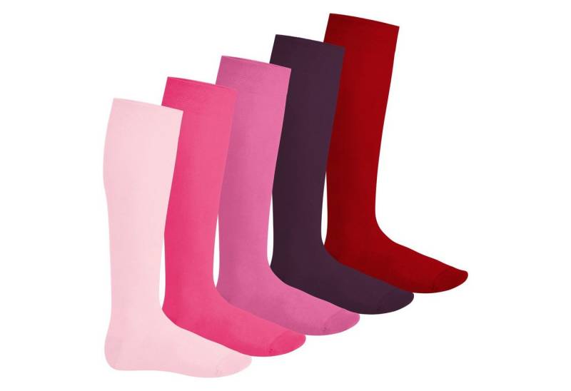 Footstar Langsocken Everyday! Damen & Herren Kniestrümpfe (5 Paar) mit Baumwolle von Footstar