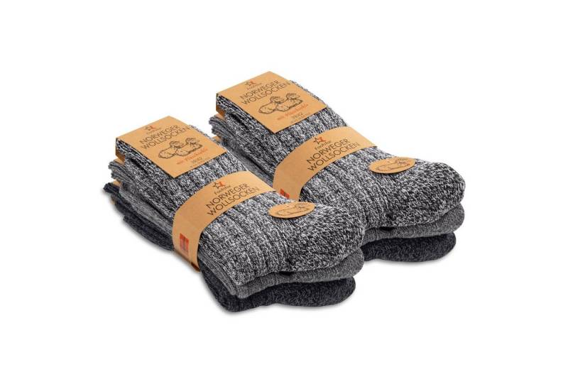 Footstar Norwegersocken Herren Winter Norweger Socken (6 Paar) Frottee Plüschsohle von Footstar