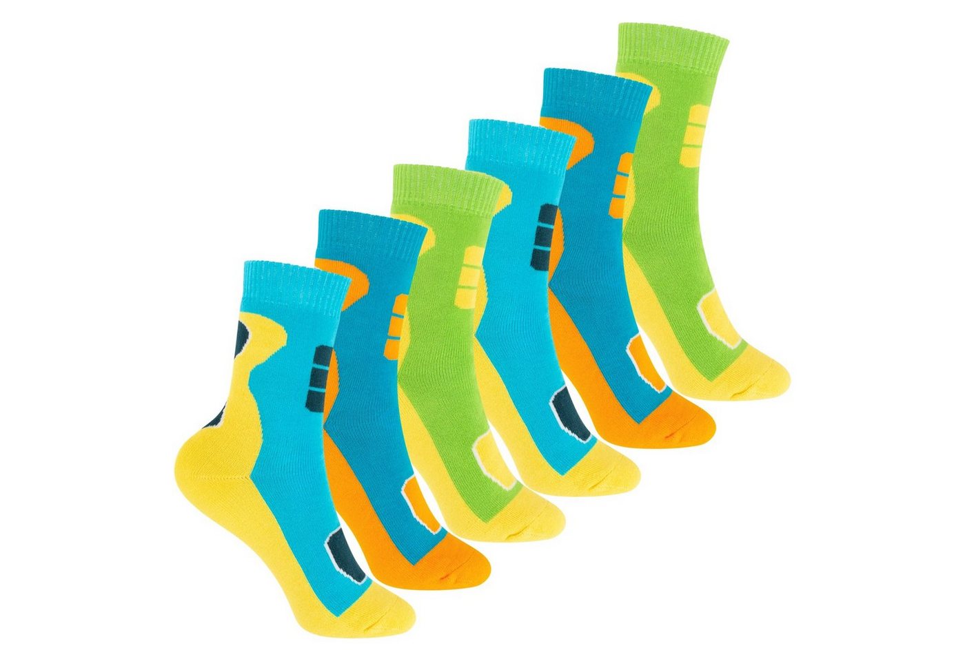 Footstar Thermosocken Bunte Kinder Outdoor Socken (6 Paar) Thermo Wintersocken von Footstar