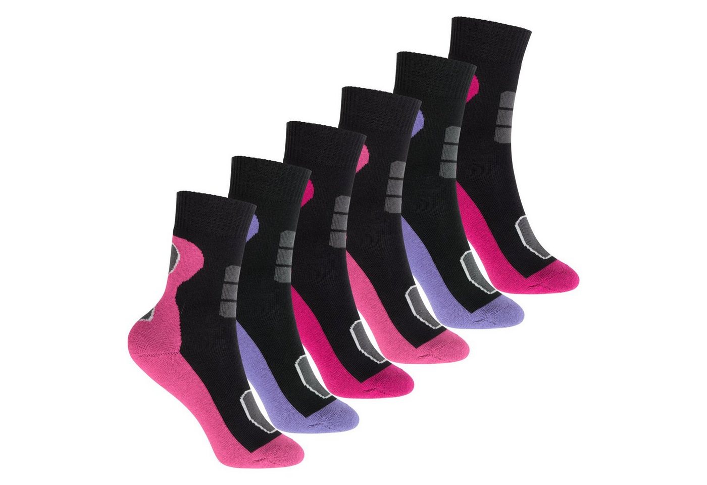 Footstar Thermosocken Bunte Kinder Outdoor Socken (6 Paar) Thermo Wintersocken von Footstar