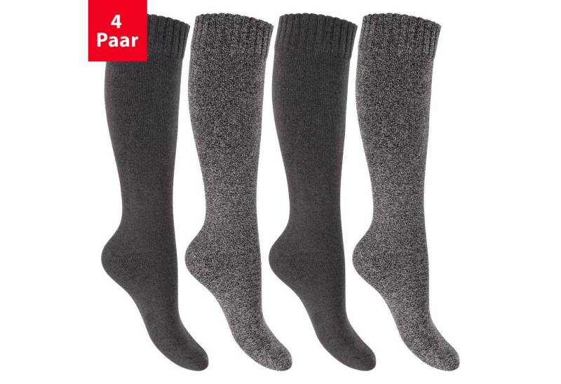 Footstar Thermosocken Damen Frottee Kniestrümpfe (2/4 Paar), Baumwolle, Thermo von Footstar