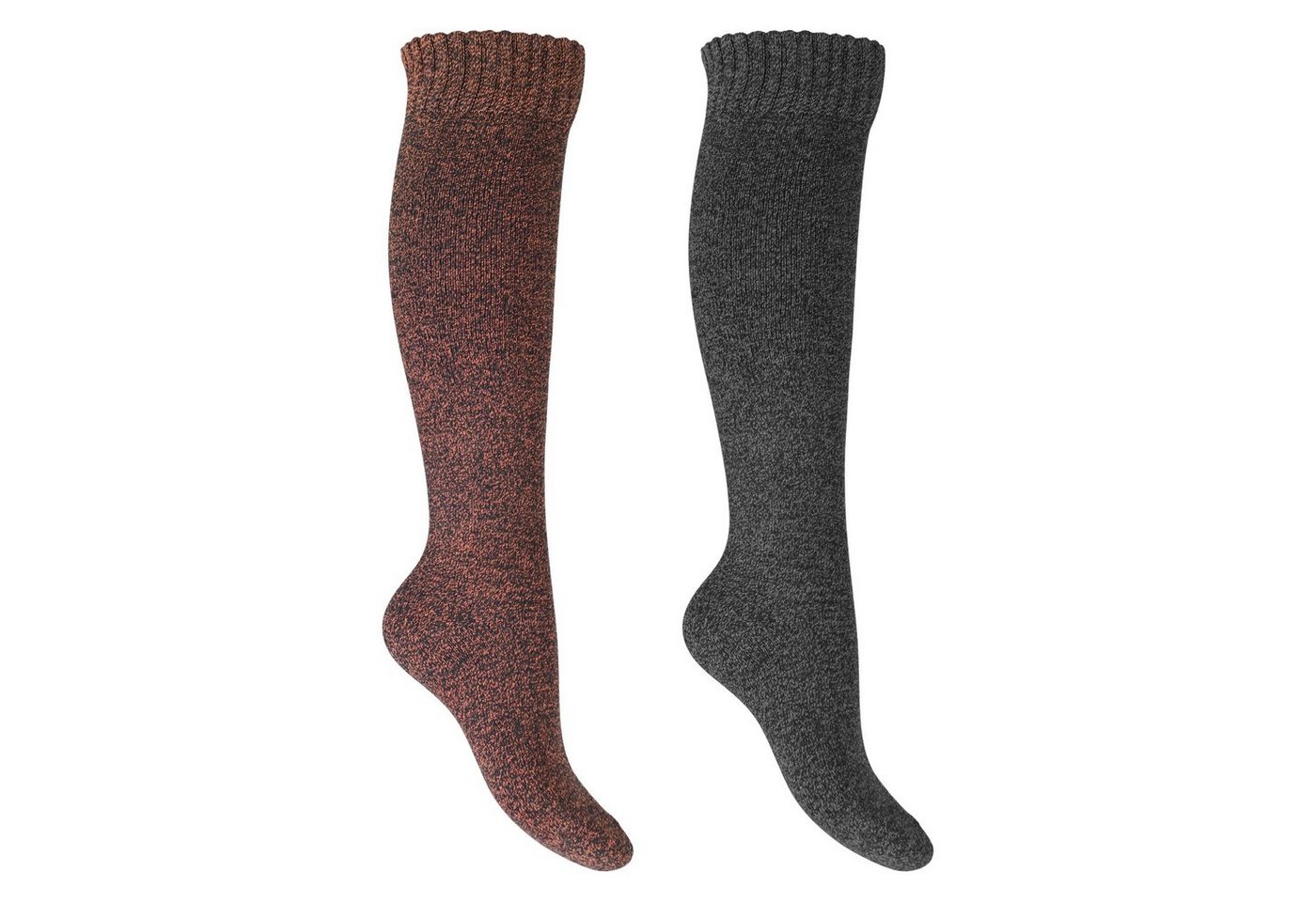 Footstar Thermosocken Damen Frottee Kniestrümpfe (2/4 Paar), Baumwolle, Thermo von Footstar