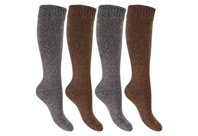 Footstar Thermosocken Damen Frottee Kniestrümpfe (2/4 Paar), Baumwolle, Thermo von Footstar