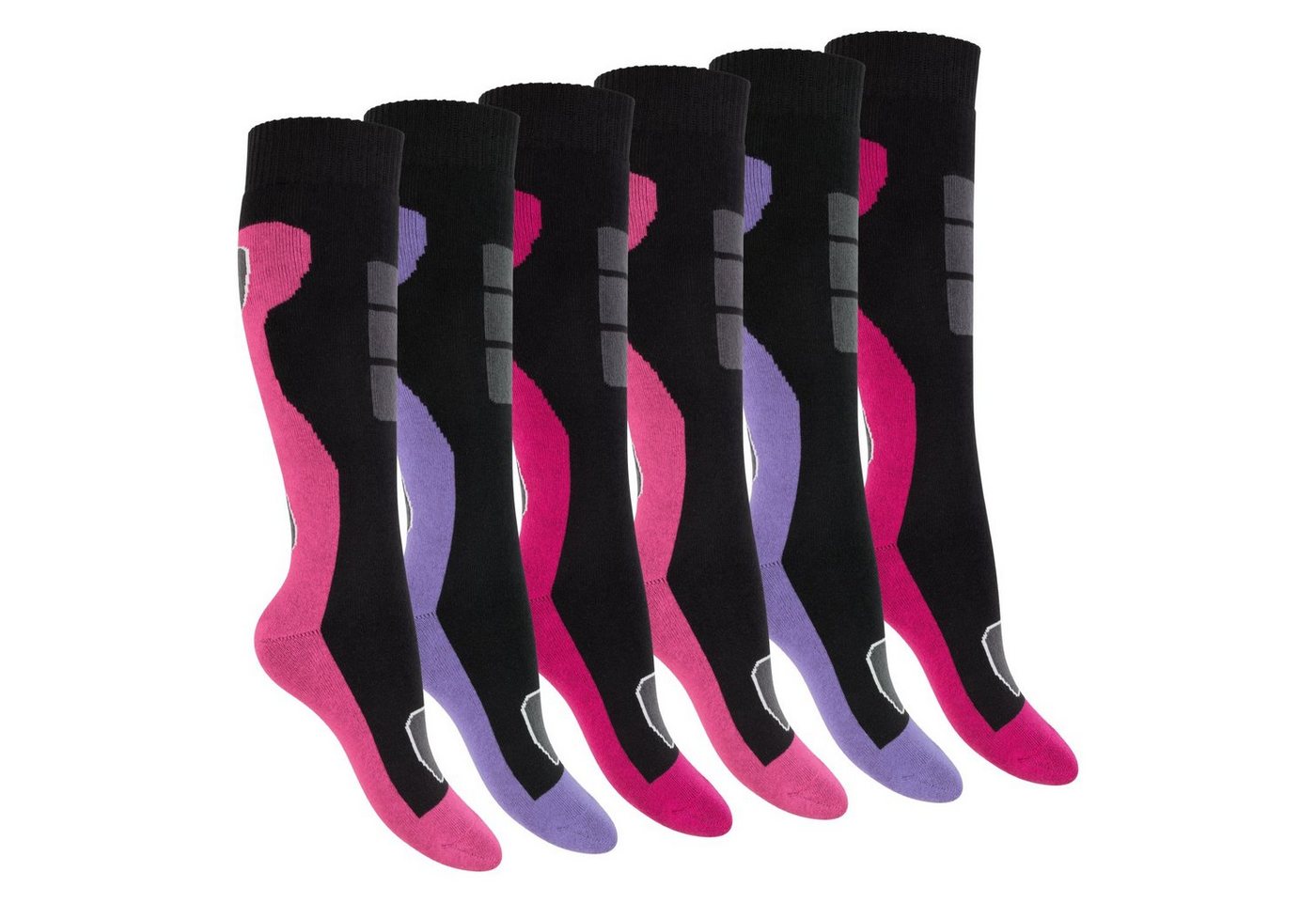 Footstar Thermosocken Damen Winter Kniestrümpfe (6 Paar) mit Thermo Effekt von Footstar