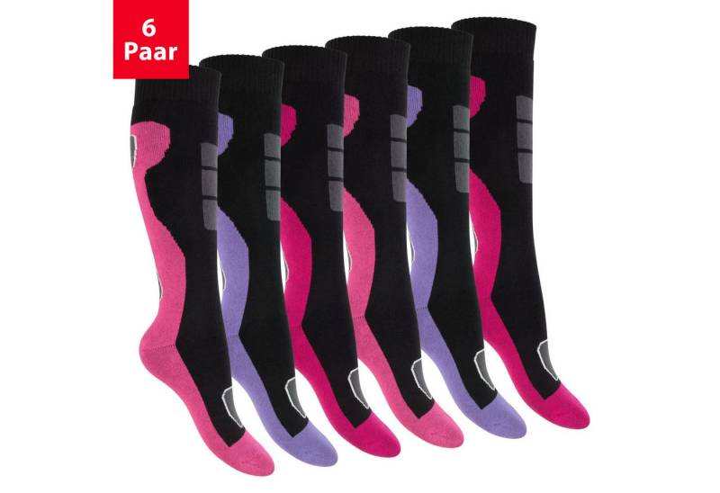Footstar Thermosocken Damen Winter Kniestrümpfe (6 Paar) mit Thermo Effekt von Footstar