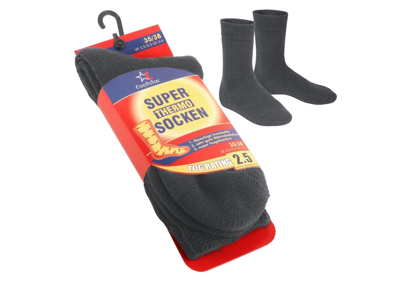 Footstar Thermosocken Damen & Herren Thermo Socken (1 Paar) extra warm von Footstar