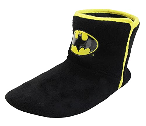 DC Batman Herren Erwachsene Slipper Stiefel bequem gepolstert, Schwarz , 45 EU von Footwear Studio