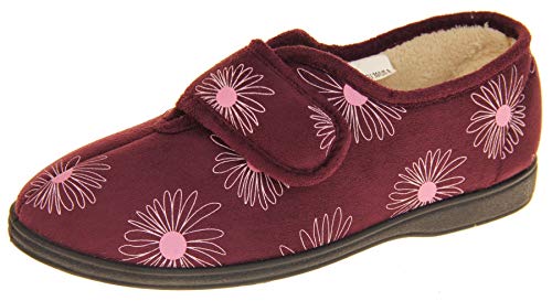 Dunlop Damen Hausschuhe Synthetisches Veloursleder Pflaumenfarbe EU 36 von Footwear Studio