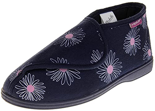 Dunlop Damen Orthopädische Klettverschluss Pantoffeln Blau Fiore EU 38 ( Hesteller Größe: 5 ) von Footwear Studio