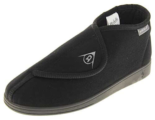 Dunlop Dmh7595 Herren Einstellbare Klettverschluss Orthopädische Stiefel Pantoffeln Schwarz EU 46 von Footwear Studio
