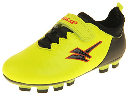Gola „Activo5“ - Turnschuhe für Jungen und Mädchen für Einsatz bei Fußball auf Kunstrasen , Gelb - Alpha Blade Gelb Schwarz - Größe: 27 EU von Footwear Studio