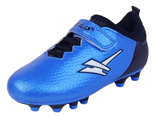 Footwear Studio Jungen Kinder Blade Fußballschuhe Mädchen Astro Turf Stollen Sportschuhe Blau & Schwarz UK 10 EU 28 von Footwear Studio