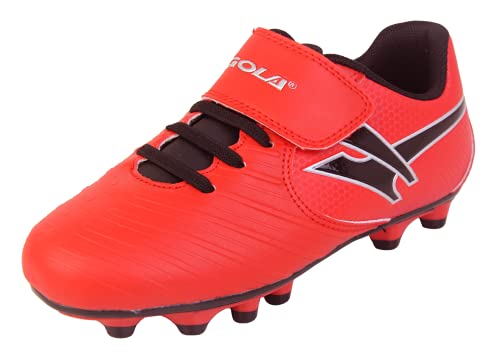 Gola Activo5 Jungen Mädchen Astroturf Blade Fußballschuhe, Rot Schwarz Aka053, 28 EU von Footwear Studio