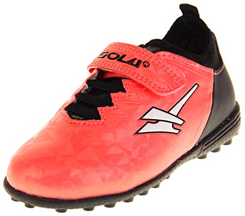 Gola Astro Turf Kinder Sportschuhe mit Schnürung, Fußballschuhe, Pink - Pink Schwarz Aka883 - Größe: 27 EU von Footwear Studio