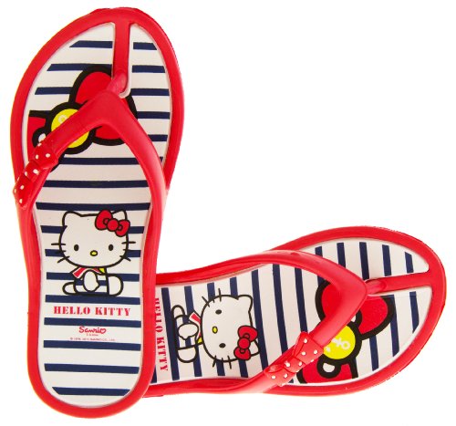 Hello Kitty Ingiro Mädchen Flip-Flops Zehensteg Strand Sandalen Rot EU 31 von Footwear Studio