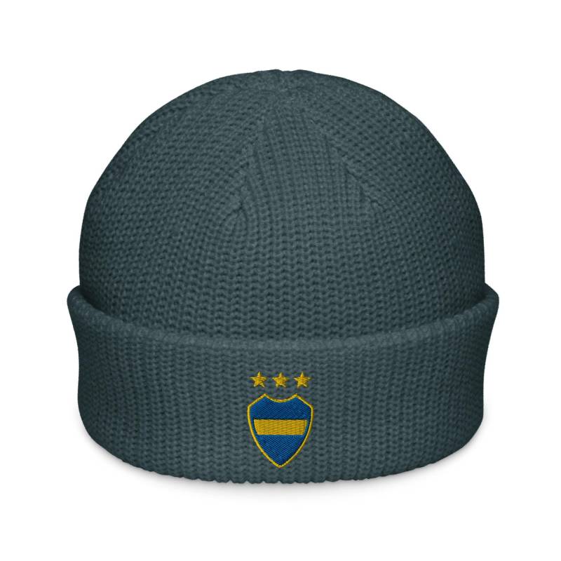 Boca Juniors Argentina Minimalist Design Embroidered Fisherman Beanie Soccer Football Hat von FootynRich