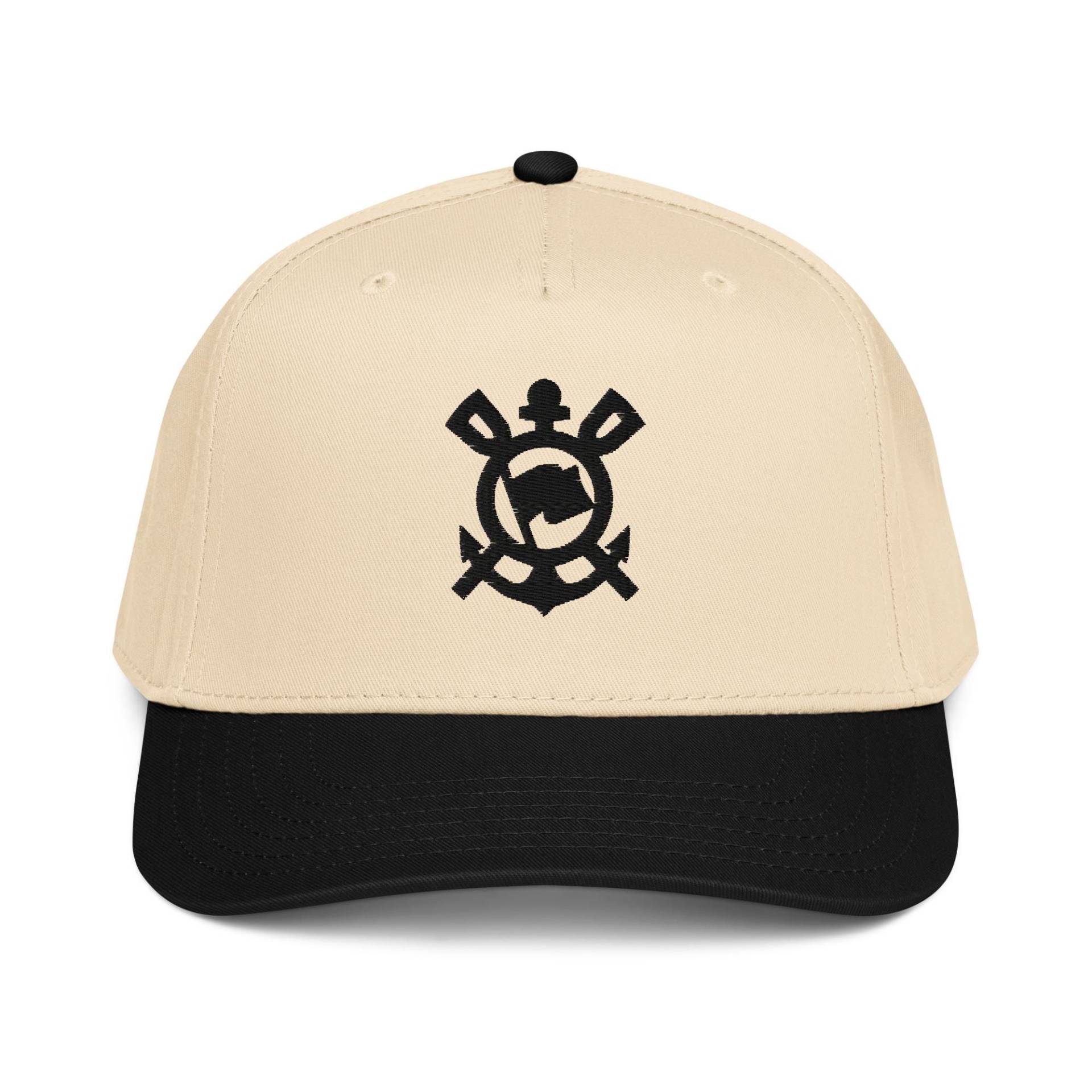 Corinthians Brazil Minimalist Design Embroidered 5 Panel Mid-Profile Baseball Cap Soccer Hat von FootynRich