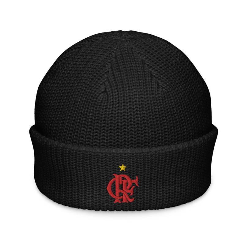 Flamengo Brazil Minimalist Design Embroidered Fisherman Beanie Soccer Football Hat von FootynRich