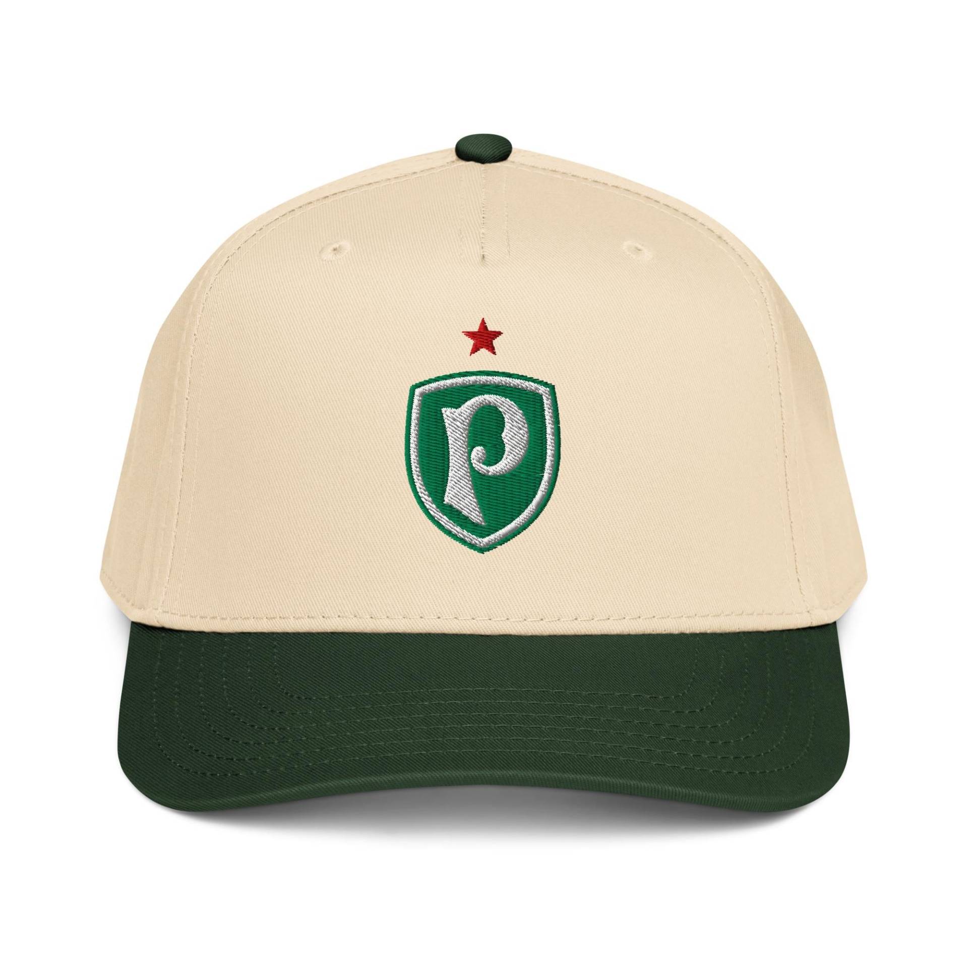 Palmeiras Brazil Minimalist Design Embroidered 5 Panel Mid-Profile Baseball Cap Soccer Hat von FootynRich
