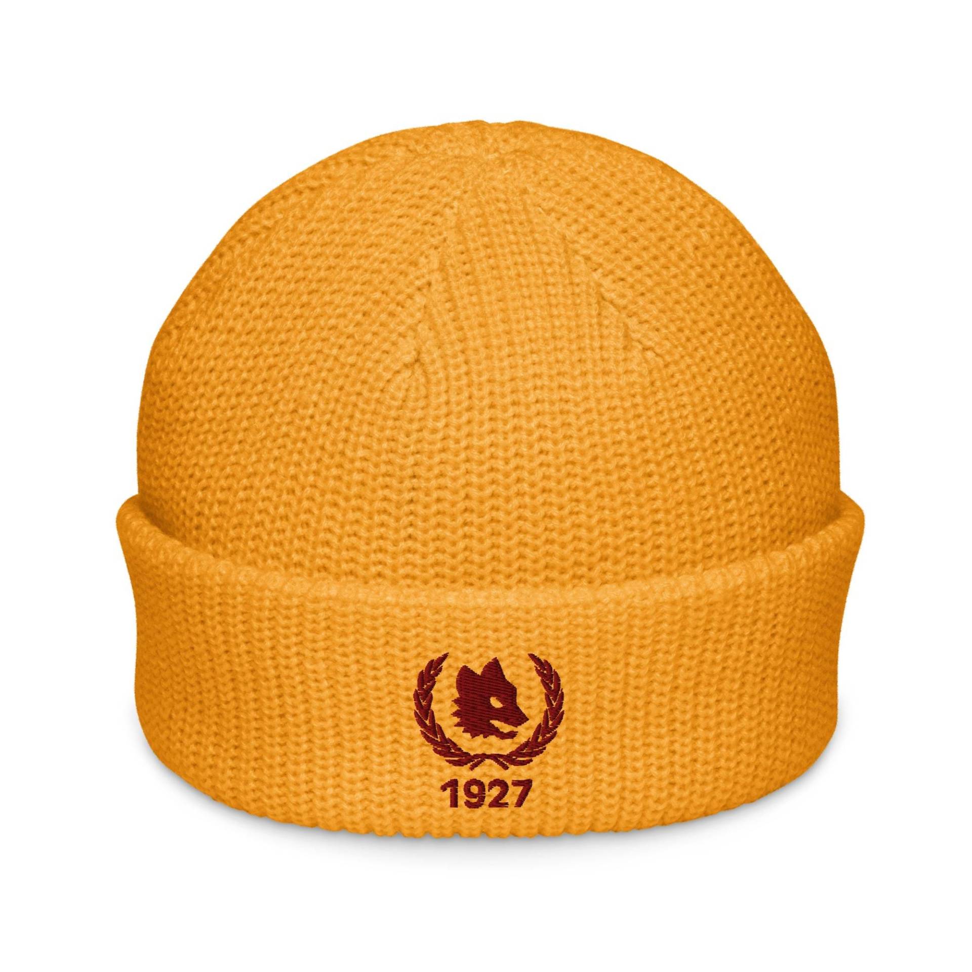 Roma 1927 Italy Minimalist Design Embroidered Fisherman Beanie Soccer Football Hat von FootynRich