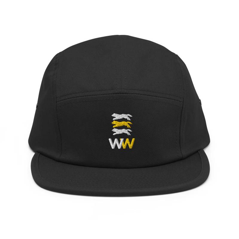 Wolves Minimalist Design Embroidered Five Panel Cap Soccer Football Hat von FootynRich