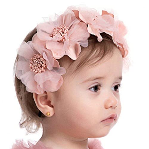 Blumenmädchen Stirnband Blumenhaarbänder Prinzessin Kopfstück Baby Girl Hair Hoops Kopfschmuck Haarzubehör Für Mädchen von Fopytu