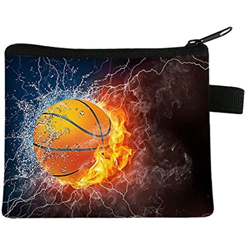 Cartoon Football Basketball Coin Geldbörse Süße Headset -Tasche Kleine Geldbörse Brieftasche Kindergeschenk Mini Reißverschlussmünze Geldbörse von Fopytu