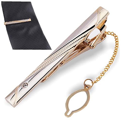 Krawattenclips Für Männer, Mode Crystal Tie Bar Clip Krawatte Tack Pins Krawattenbar Kette Für Geschäftliche Hochzeitsformale Hemd Hemd von Fopytu