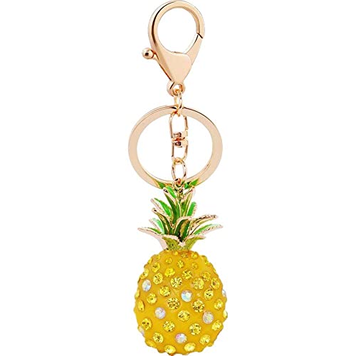 Fopytu Strasssteine ​​ananas Keychain -auto -schlüsselanhänger Für Mädchen Kreatives Keyring Für Geldbeutel Kleines Geschenk von Fopytu