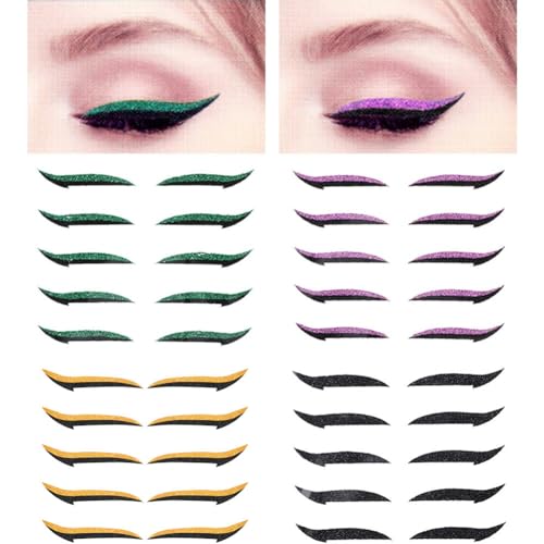 Glitzer Eyeliner-aufkleber Instant Eyeliner Aufkleber Selbstklebender Augenlinienstreifen Aufkleber Augen Make-up-werkzeug Wasserdichte Eyeliner-aufkleber von Fopytu