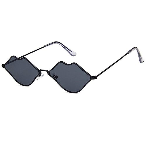 Lippen Form Sonnenbrille Frauen Kleiner Rahmen Unregelmäßige Sonnenbrille Retro Mode Brillen Brillen Für Festivalparty von Fopytu