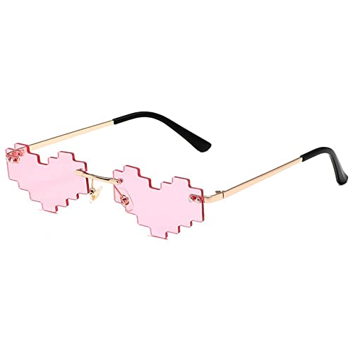 Randless Herz Sonnenbrille Für Frauen Männer Mosaikstil Herzförmige Brille Party Sonnenbrillen Festival Party Eyewear von Fopytu