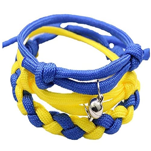 Ukraine Armband, 3 Stück Gelb Blau Ukrainisch Geflochtenes Manschettenarmband Geflochtenes Armband Schmuck Geschenke für Frauen Männer von Fopytu