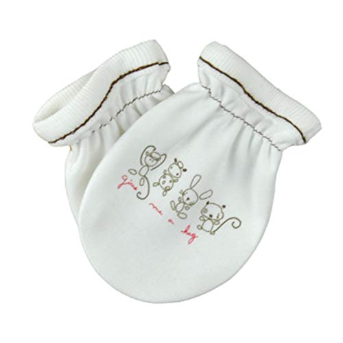 For Babies - Bio-Baumwolle Baby Kratzhandschuhe Kratzfäustlinge für Neugeborene Jungen und Mädchen 0 bis 3 Monate/Anti Scratch Mittens Newborn Organic Cotton (give me a hug rot) von For Babies
