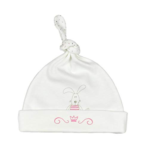 For Babies - Erstlingsmütze Bio-Baumwolle Baby Neugeborene Mütze mit Knoten (Hase, 3-6 Monate) von For Babies